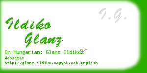 ildiko glanz business card